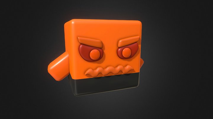Angry Cartoony Model 3D Model