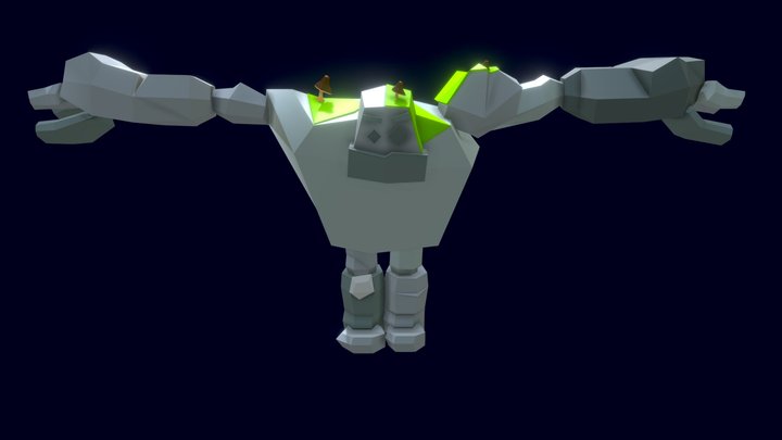 Golem T-Pose 3D Model