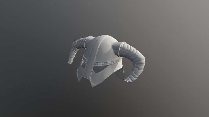 Skyrim Iron Helmet 3D Model