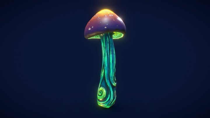 Stylized Mushroom (1.1) 3D Model