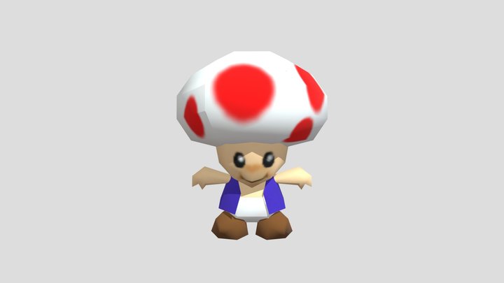 Nintendo 64 - Super Mario 64 - Toad 3D Model