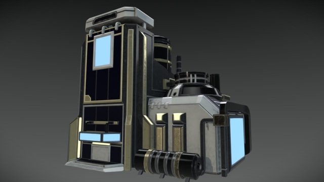 Futuristic Building 3D Model