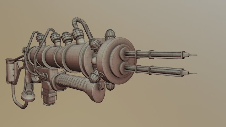High Poly Plasma Rifle 3D Model