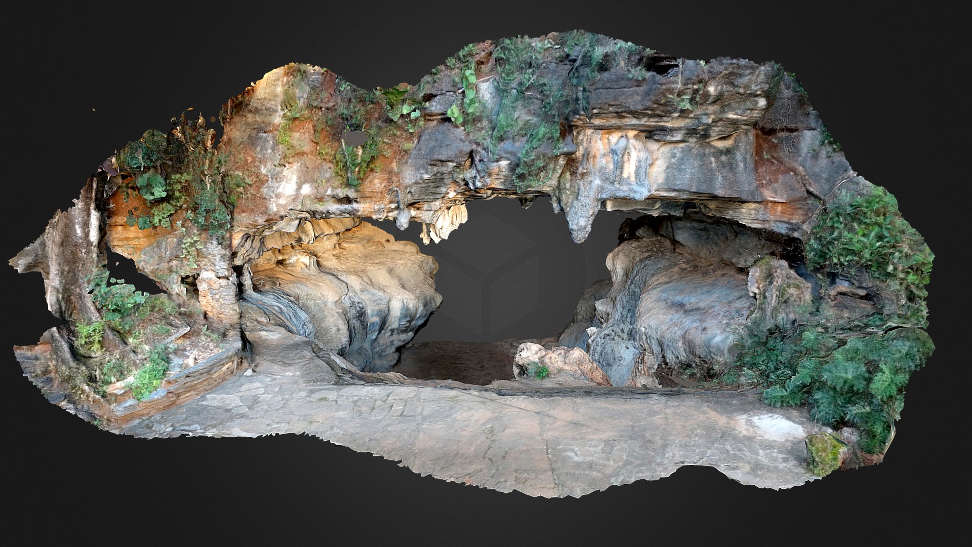 3D model Gruta da Lapinha - This is a 3D model of the Gruta da Lapinha. The 3D model is about a large rock formation.