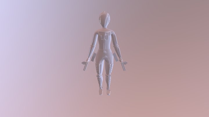 Ninja With Anims 3D Model