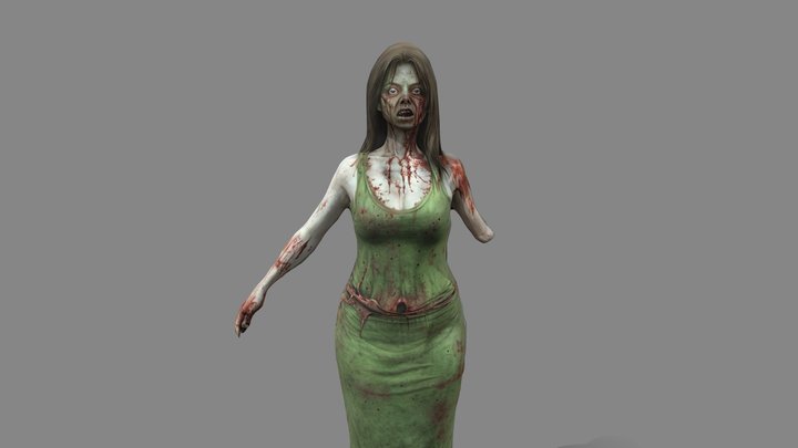 Zombie - Woman 3D Model