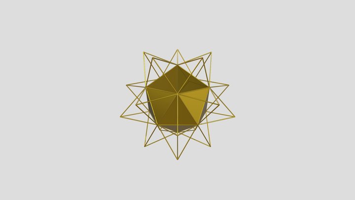 stellated regular icosahedron 3D Model