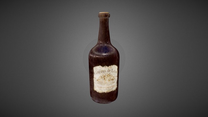 Vintage Wine Bottle 3D Model