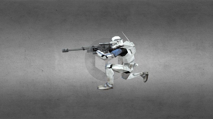Clone Trooper Marksman - Revenge of The Sith 3D Model