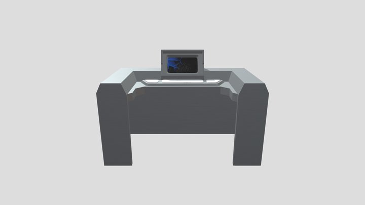 Low Poly Retro Sci Fi Computer 3D Model