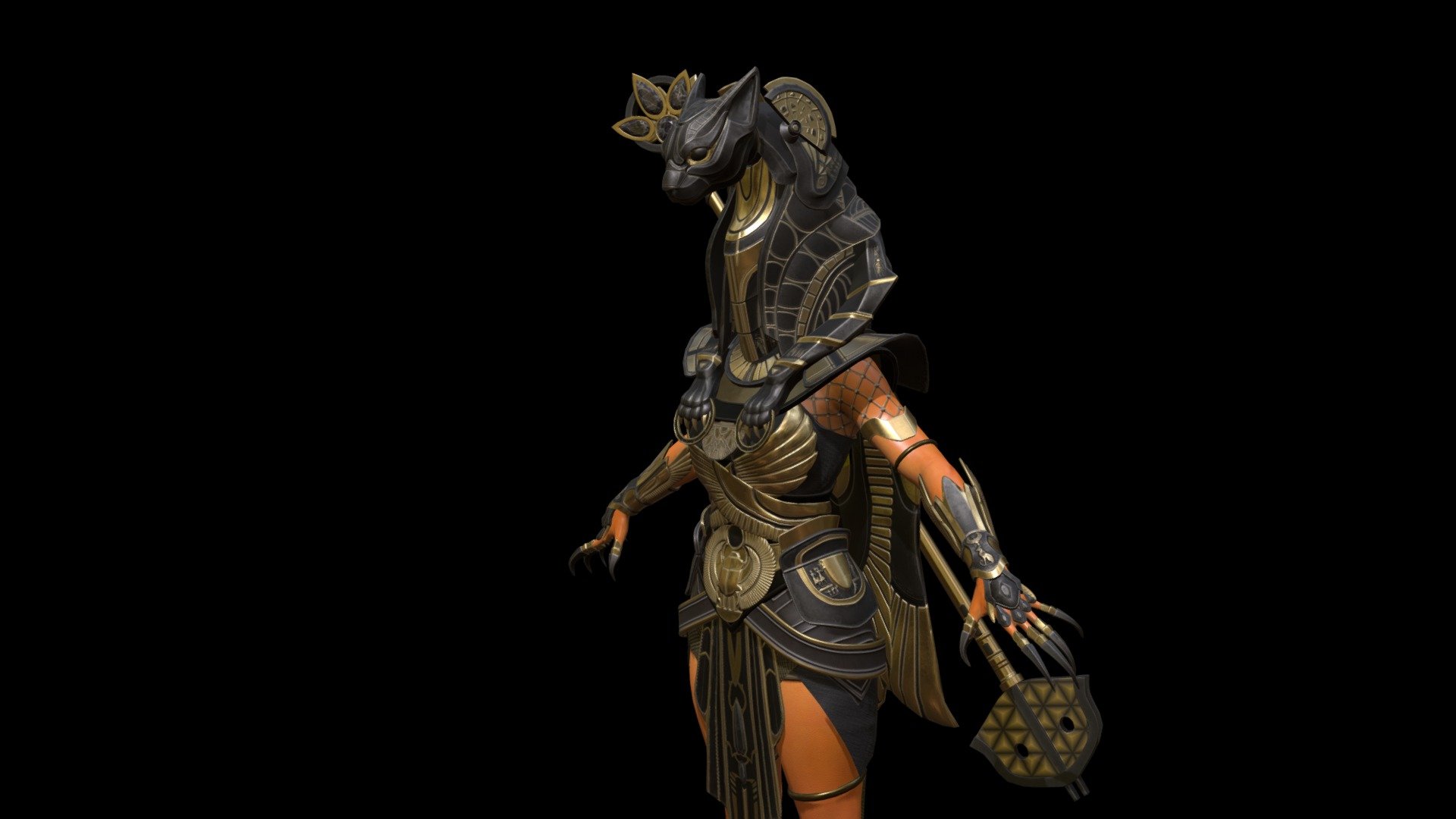 Bastet - Buy Royalty Free 3D model by dremorn [5568355] - Sketchfab Store