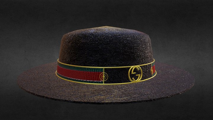 Gucci Hat Model (Black) 3D Model