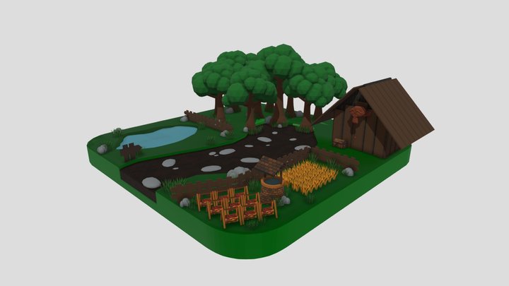 House Diorama 3D Model