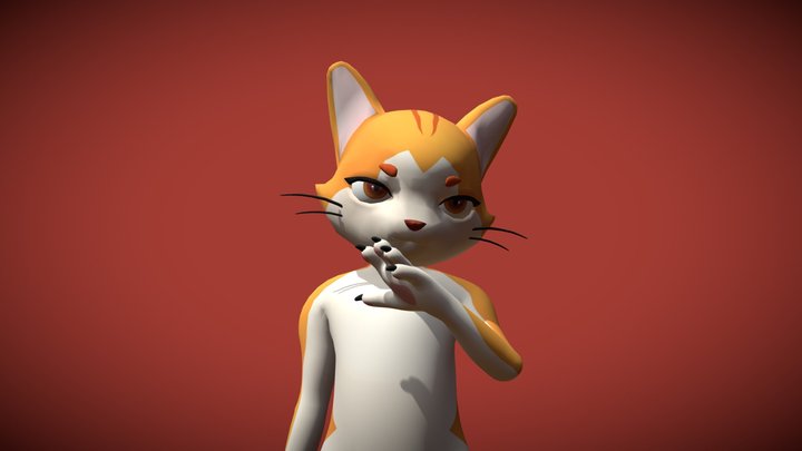 Furry Cat 3D Model