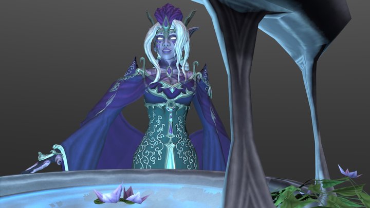 Lady Shan'lazal, Shen'dralar Sorceress 3D Model