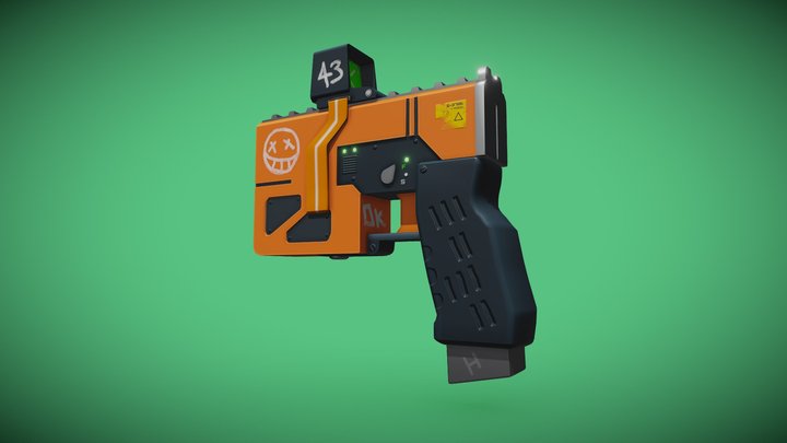 Sci-Fi Handgun 3D Model