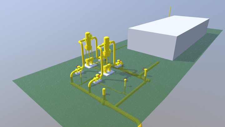 Gas-station 3D Model