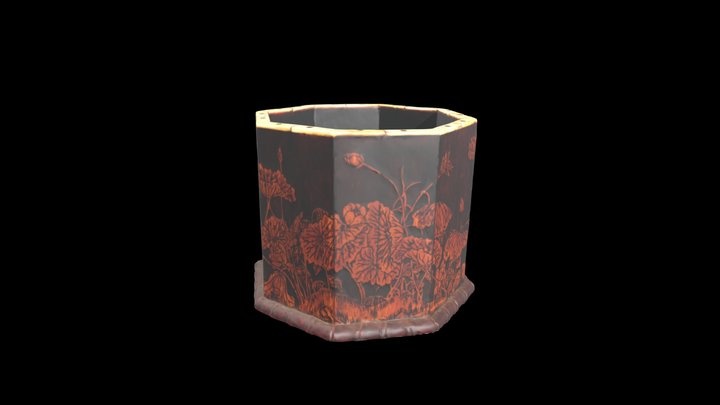 죽제필통 3D Model