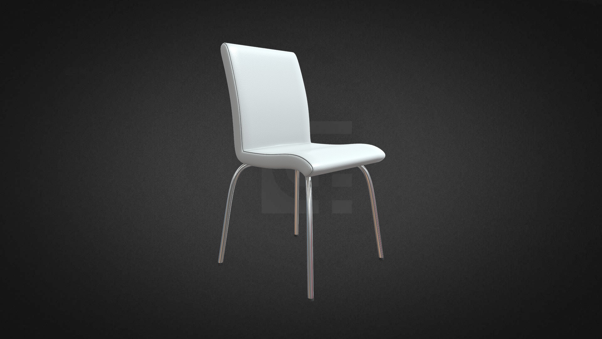 3D model Thick Padded Wave Chair Hire - This is a 3D model of the Thick Padded Wave Chair Hire. The 3D model is about a white chair with a black background.