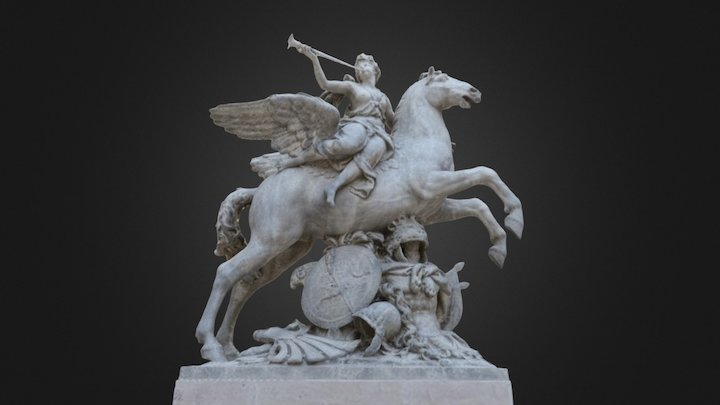 La Renommée - Louvre Museum (Low Definition) 3D Model