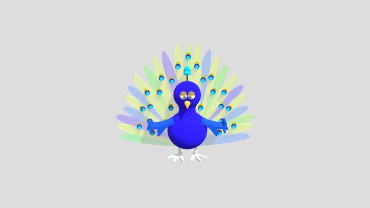 Animated Peacock (1) 3D Model