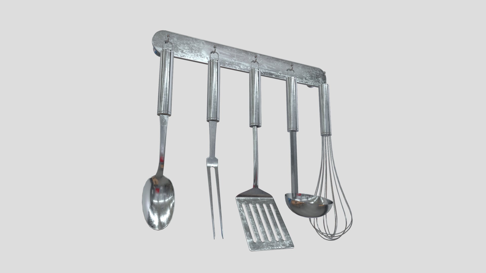 Kitchen spatula set 3D model