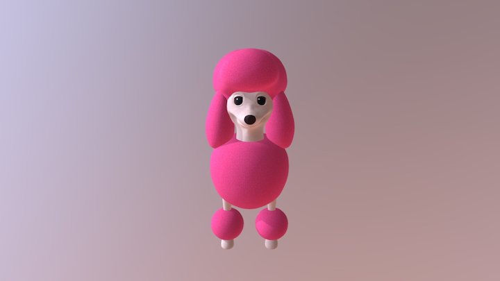 Poodle Cuddy Dog 3D Model