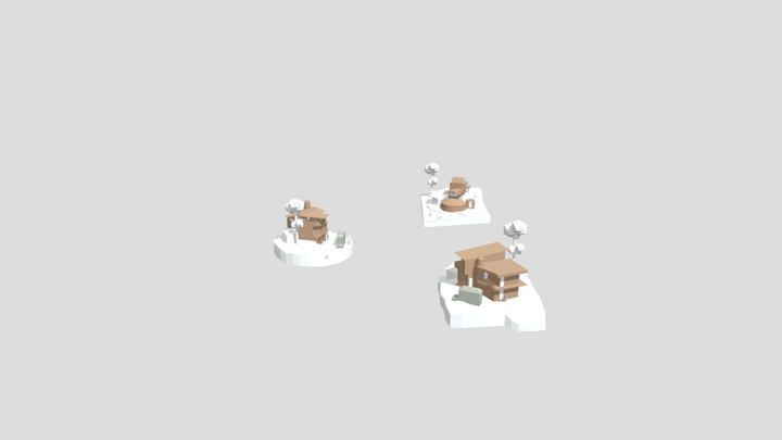 Eco House - Diorama and House Blockouts 3D Model
