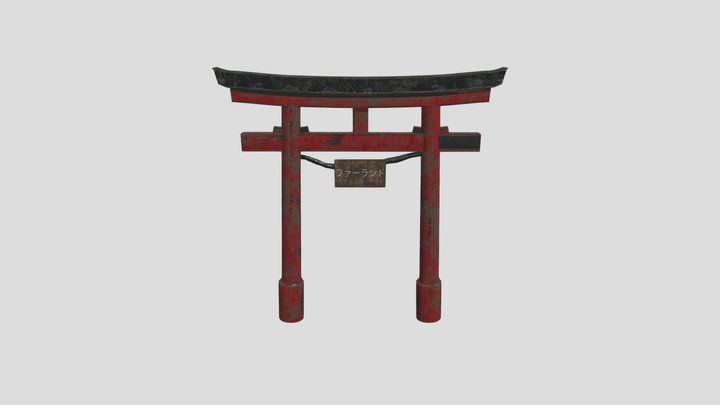 Torii Gate 3D Model