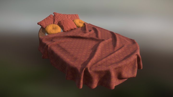Fantasy Bed 3D Model
