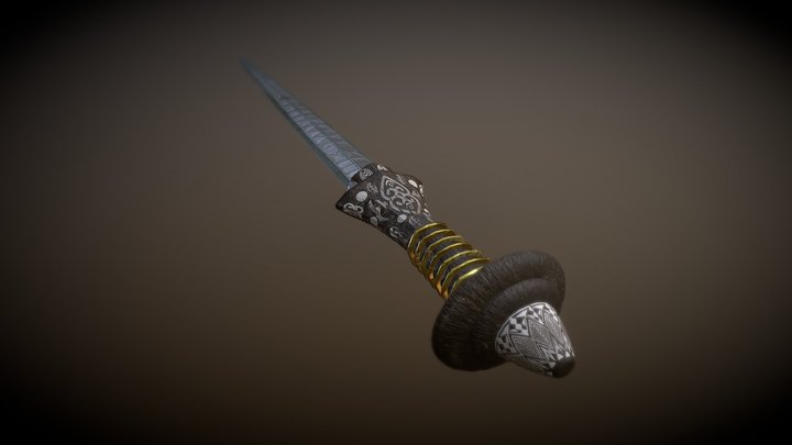 "The Forgotten Sword" West African Style Sword 3D Model