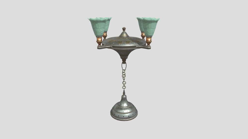 Simple Quad Arm Pan Chandelier