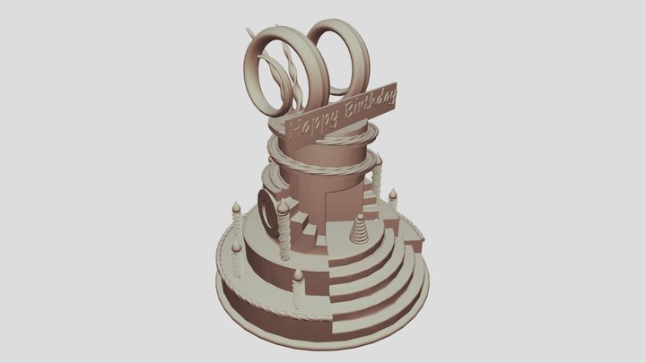 Birthday Cake 3D Model