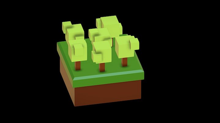 FiveCubicTrees 3D Model
