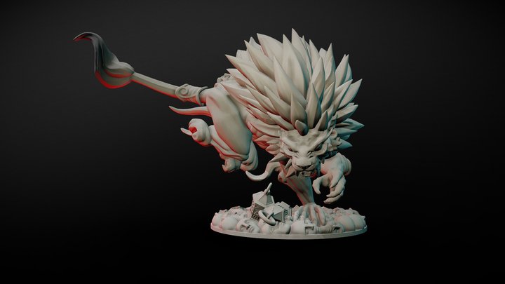 The Great Golden Cat 3D Model