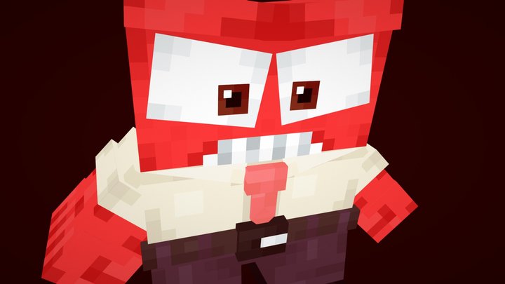 Anger: Inside Out Blockbench Model 3D Model