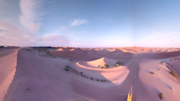Desert Dreamscape: Roaming the Golden Sands 3D Model