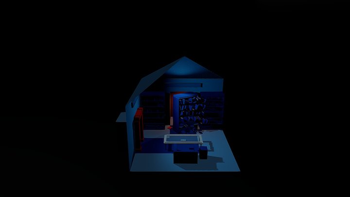 Game Library Finished 3D Model