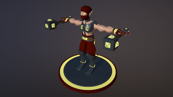 Warrior, elf, boy 3D Model