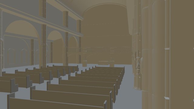 Church Indoor 3D Model