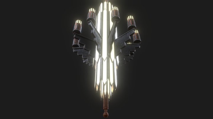 Art Deco Chandelier 3D Model