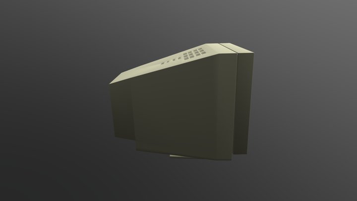 CRT Monitor 3D Model