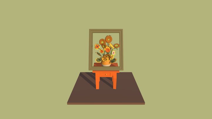 Van Gogh sunflowers 3D Model