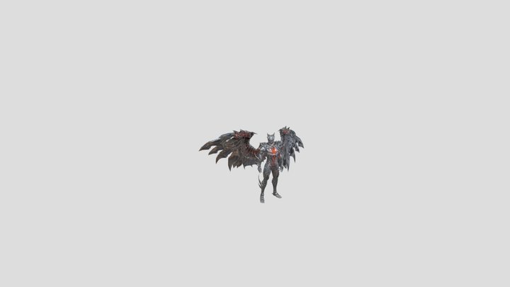 Silver_dragonkin_mir4 3D Model