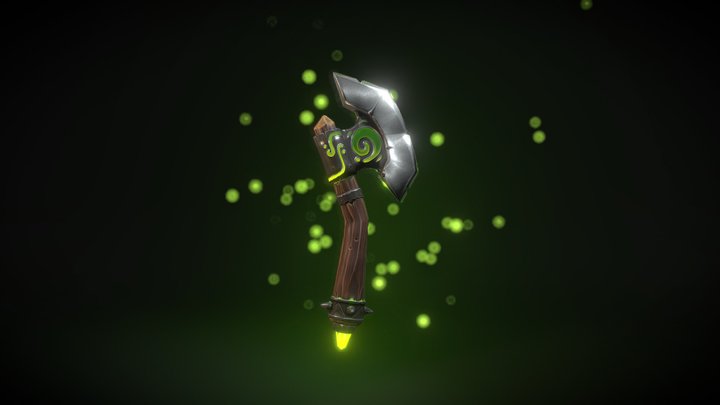 Fantasy Axe 3D Model