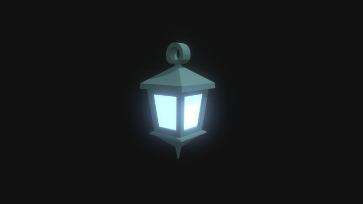 Low Poly Fantasy Lantern 3D Model