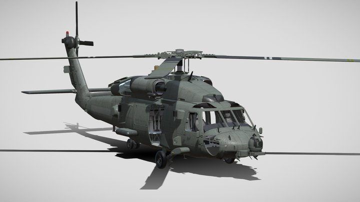 SH-60B Seahawk Helicopter 3D Model