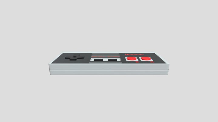 Nintendo Entertainment System (NES) Controller 3D Model