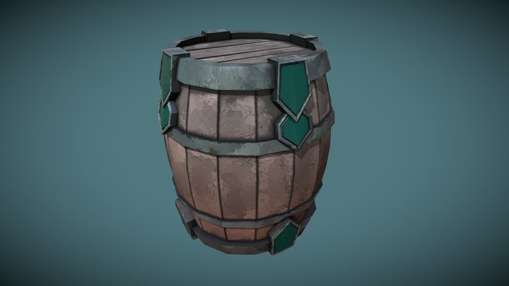Barrel concept art 3D Model