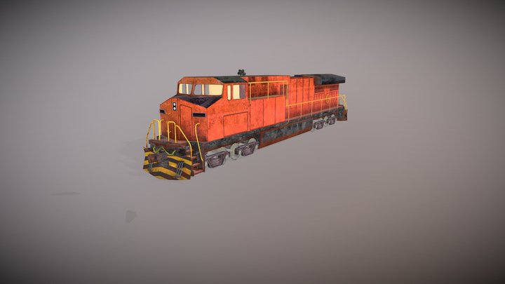 Locomotive Freight Train 3D HQ Model – Free 3D Model STL